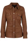 Mauritius Women's Brown Melodee Rf Leather Jacket, Cognac In Brown