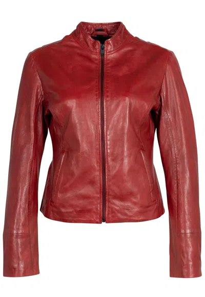 Mauritius Women's Chessy Rf Leather Jacket, Red