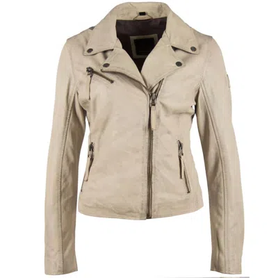 Mauritius Women's Christy 2 Rf Leather Jacket In Off White