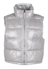 Mauritius Women's Ellice Os Leather Vest, Silver Metallic In Silver