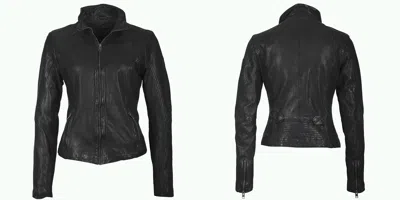 Mauritius Women's Else Rf Leather Jacket, Black