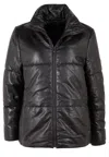 Mauritius Quilted Leather Jacket In Black In Black