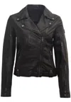Mauritius Women's Fayola Rf Leather Jacket, Black In Black
