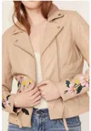 Mauritius Women's Neutrals Peonie Rf Leather Jacket, Light Beige In Brown