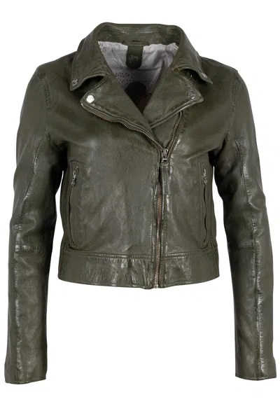 Mauritius Women's Green Julene Leather Jacket, Jade