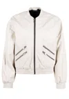 Mauritius Hariet Leather Jacket In Off White In White