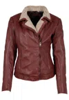 Mauritius Women's Jenja Rf Leather Jacket, Red In Red