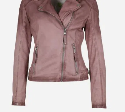 Mauritius Women's Karyn Leather Jacket In Cassis In Pink