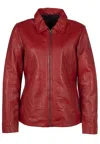 Mauritius Women's Kelley Cf Leather Jacket, Red In Red