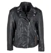 Mauritius Women's Kim Boyfriend Fit Leather Jacket In Black In Black