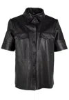 Mauritius Women's Lotta Cf Leather T-shirt, Black In Black