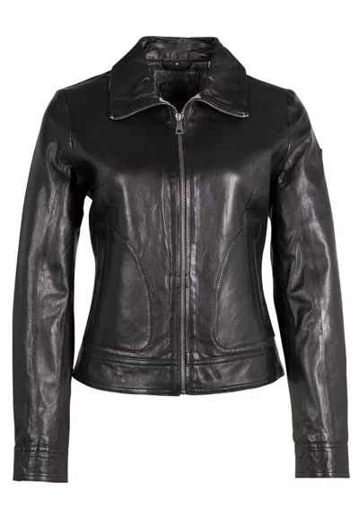 Mauritius Women's Lusan Rf Leather Jacket, Black