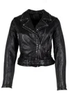 Mauritius Maryn Leather Jacket In Black In Black