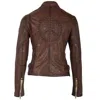 Mauritius Women's Maysie Rf Leather Jacket, Brown In Brown