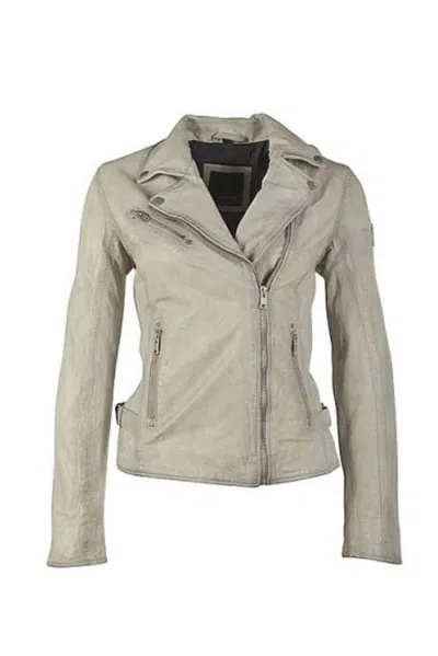 Mauritius Women's Maysie Rf Leather Jacket In Off White