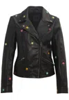Mauritius Women's Nanca Rf Leather Jacket, Black In Black