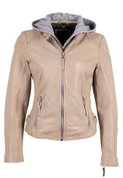 Mauritius Women's Neutrals Finja Rf Leather Jacket, Light Taupe In Black