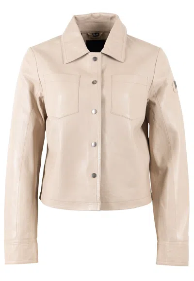 Mauritius Women's Neutrals Lefei Rf Leather Jacket - Bone