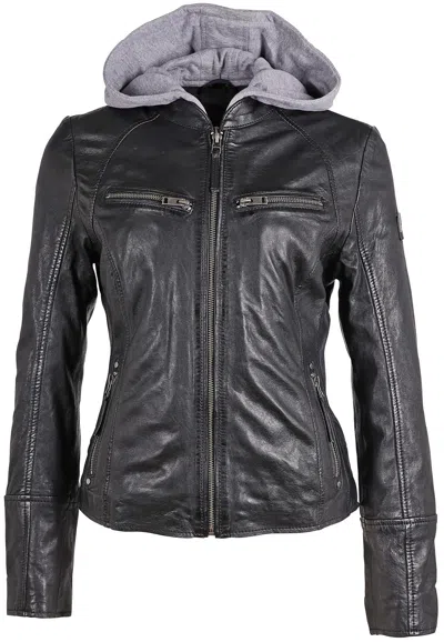 Mauritius Women's Nola Leather Jacket, Black