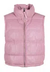 Mauritius Ellice Leather Vest In Pink In Pink/purple