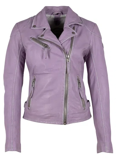 Mauritius Women's Pink / Purple Sofia Rf Leather Jacket, Digital Lavender In Pink/purple