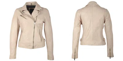 Mauritius Women's Pink / Purple Sofia Rf Leather Jacket, Pale Pink In Pink/purple