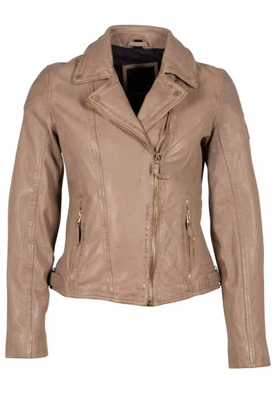 Mauritius Raizel Classic Leather Jacket In Toffee In Brown