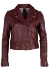 Mauritius Women's Red Julene Leather Jacket, Wine In Red