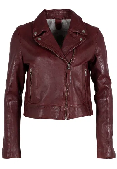 Mauritius Women's Red Julene Leather Jacket, Wine