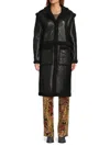 Mauritius 4-in-1 Leather & Sherpa Vest/jacket/coat In Black In Black