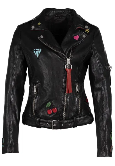 Mauritius Women's Tavi 2 Rf Leather Jacket, Black