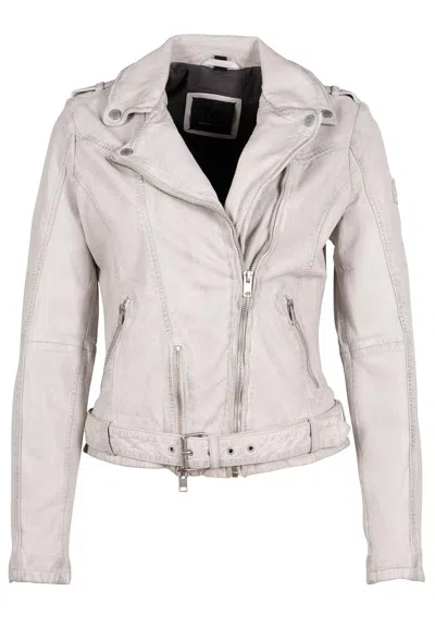 Mauritius Women's Wild Rf Leather Jacket - White