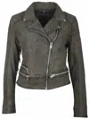 Mauritius Women's Zoe Leather Fringe Jacket In Dark Grey In Grey