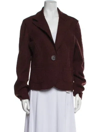 Pre-owned Mauritius Wool Blazer In Brown