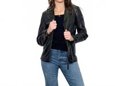 Mauritius Yellie Leather Jacket In Black