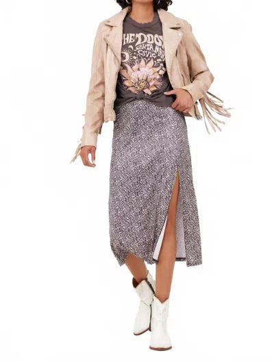 Mauritius Zoe Rf Leather Jacket In Beige In Neutral