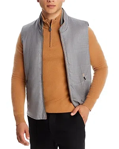 Maurizio Baldassari Arena Merino Wool Full Zip Travel Vest In Grey