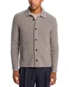 Maurizio Baldassari Brenta Textured Wool Cardigan In Gray