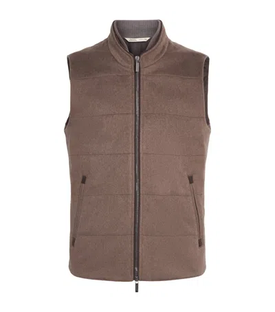 Maurizio Baldassari Cashmere Arena Gilet In Gray