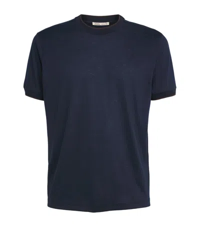 Maurizio Baldassari Cashmere Crew-neck T-shirt In Blue
