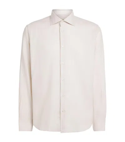 Maurizio Baldassari Cotton-lyocell Santini Shirt In Gold
