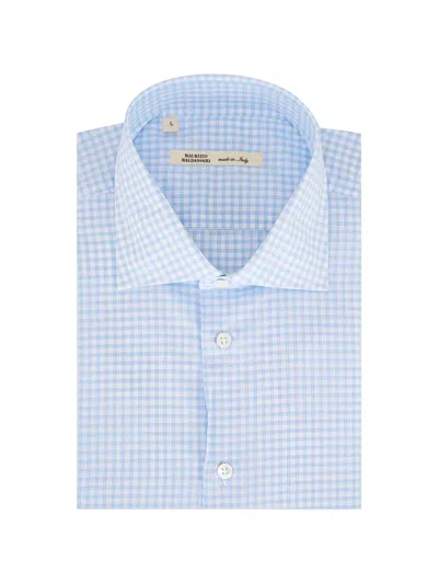Maurizio Baldassari Gingham Shirt In Blue