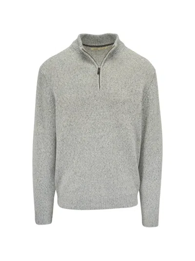 Maurizio Baldassari Quarter-zip Knit Sweatshirt In Green