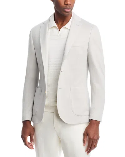 Maurizio Baldassari Jersey Soft Jacket In Pearl Gray