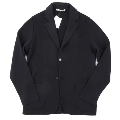 Pre-owned Maurizio Baldassari Knit Silk-cotton Cardigan Sweater-blazer M (eu 50) Swacket In Black