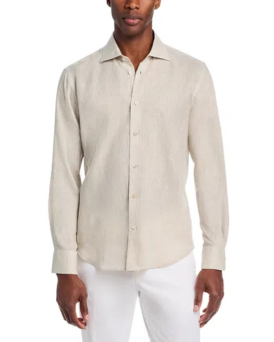 Maurizio Baldassari Linen Sport Shirt In Neutral