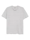 Maurizio Baldassari Linen-wool T-shirt In Gray