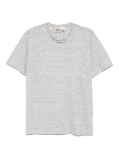 Maurizio Baldassari Linen-wool T-shirt In Gray