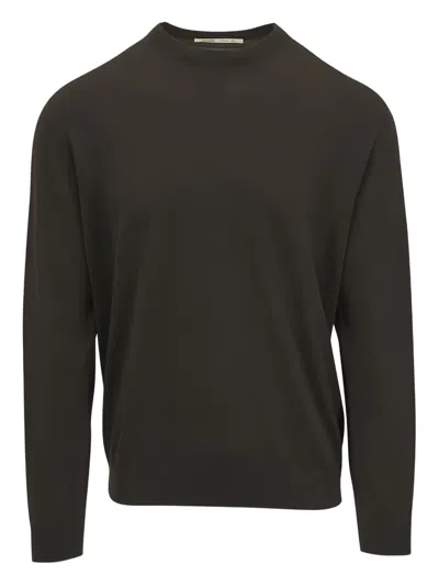 Maurizio Baldassari Long-sleeve Crew Neck Sweater In Black