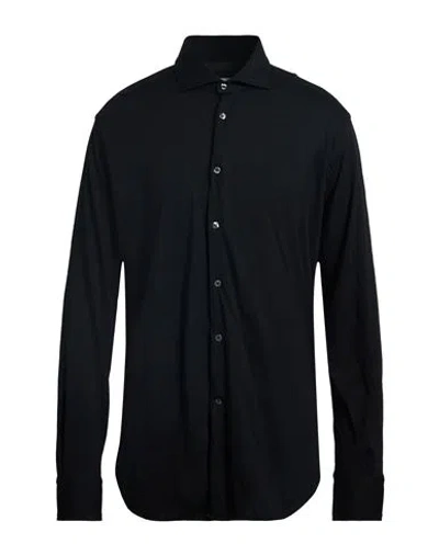 Maurizio Baldassari Man Shirt Black Size Xl Virgin Wool